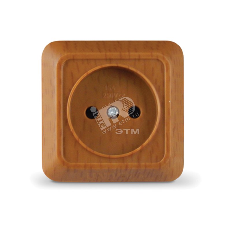 Изображение товара Розетка Олимп без заземления бук для открытой установки