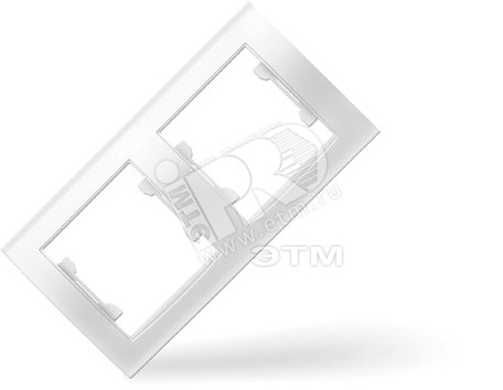 Изображение товара Рамка 2 поста Бриллиант горизонтальная белая (шт)