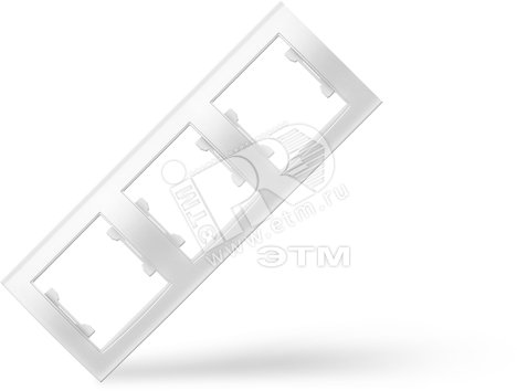 Изображение товара Рамка 3 поста Бриллиант горизонтальная белая (шт)