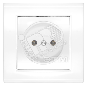 Изображение товара Розетка Бриллиант без заземления белая 220 В 16 А настенная