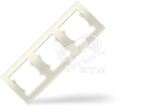 Изображение товара Рамка 3 поста Бриллиант слоновая кость для стильного интерьера