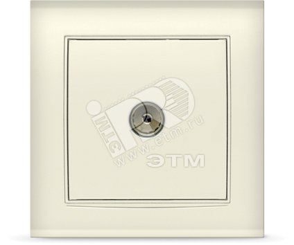 Изображение товара Розетка Бриллиант TV слоновая кость 220 В IP20 для скрытого монтажа