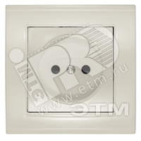 Изображение товара Розетка Бриллиант без заземления с защитной шторкой слоновая кость