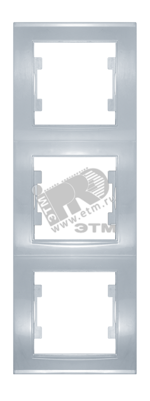 Изображение товара Рамка 3 поста Бриллиант вертикальная серебро (шт)