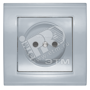 Изображение товара Розетка Бриллиант без заземления серебро IP20 220 В скрытый монтаж