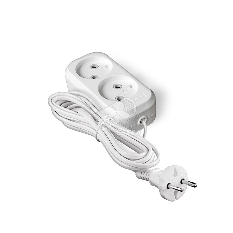 Изображение товара Бытовой удлинитель У6-011 ШВВП 2 гнезда 3м для дома и офиса