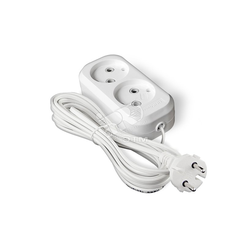 Изображение товара Удлинитель бытовой У6-011 ШВВП 2-0.75 2 гнезда 5м