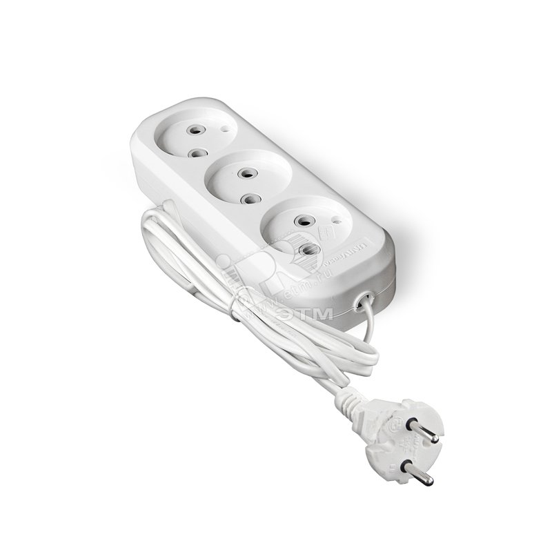 Изображение товара Удлинитель бытовой У6-639 ШВВП 2-0.75 3 гнезда, 2м (шт)