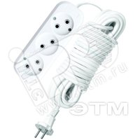 Изображение товара Бытовой удлинитель 3 гнезда 10м без заземления 6А UNIVersal E-203