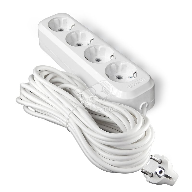 Изображение товара Удлинитель 4х10м с заземлением ПВС 3х1 для помещений