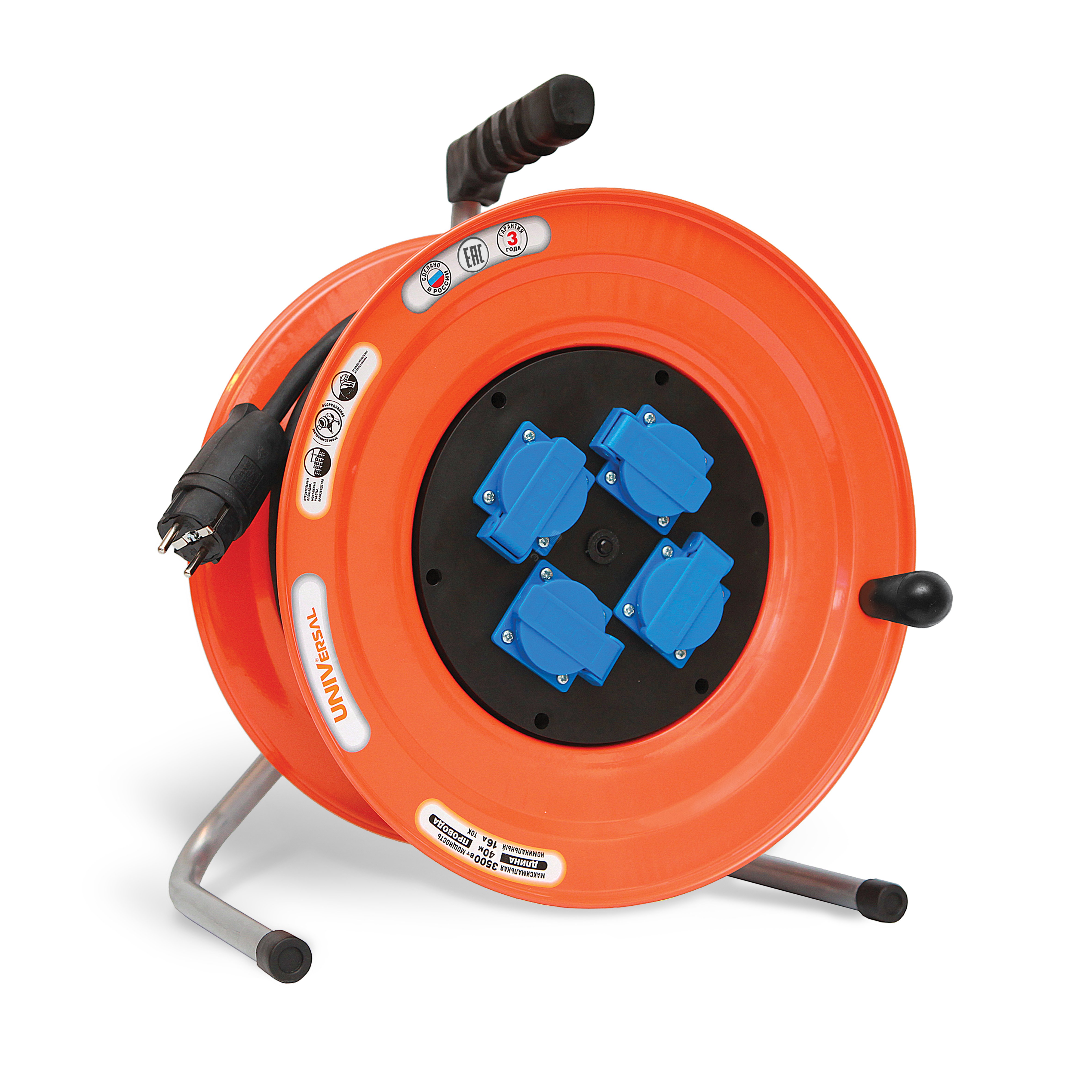 Изображение товара Удлинитель силовой 4х40м КГ 3х2.5 16А IP44 У16-046