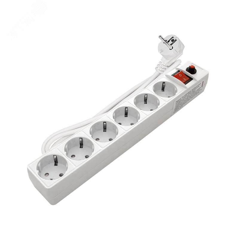 Изображение товара Сетевой фильтр UNIVersal 1.8м с выключателем и шторками