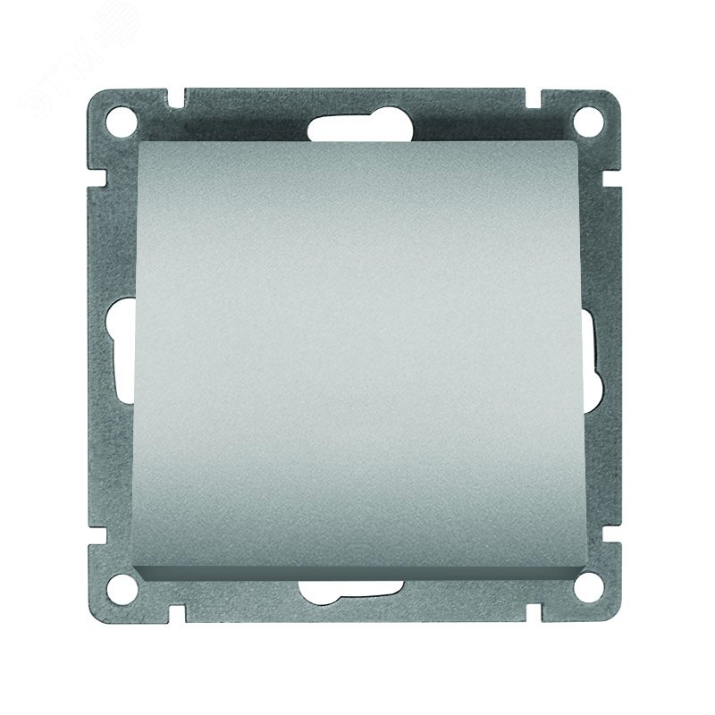 Изображение товара Выключатель одноклавишный UNIVersal серия Афина, 220В, серебро, IP20, монтаж скрытый