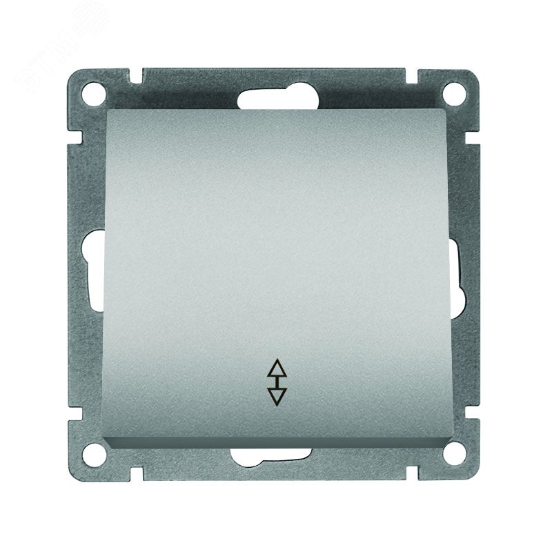 Изображение товара Выключатель проходной одноклавишный UNIVersal серия Афина , с/у, 10А, 220В, серебро (еврослот), механизм (шт)