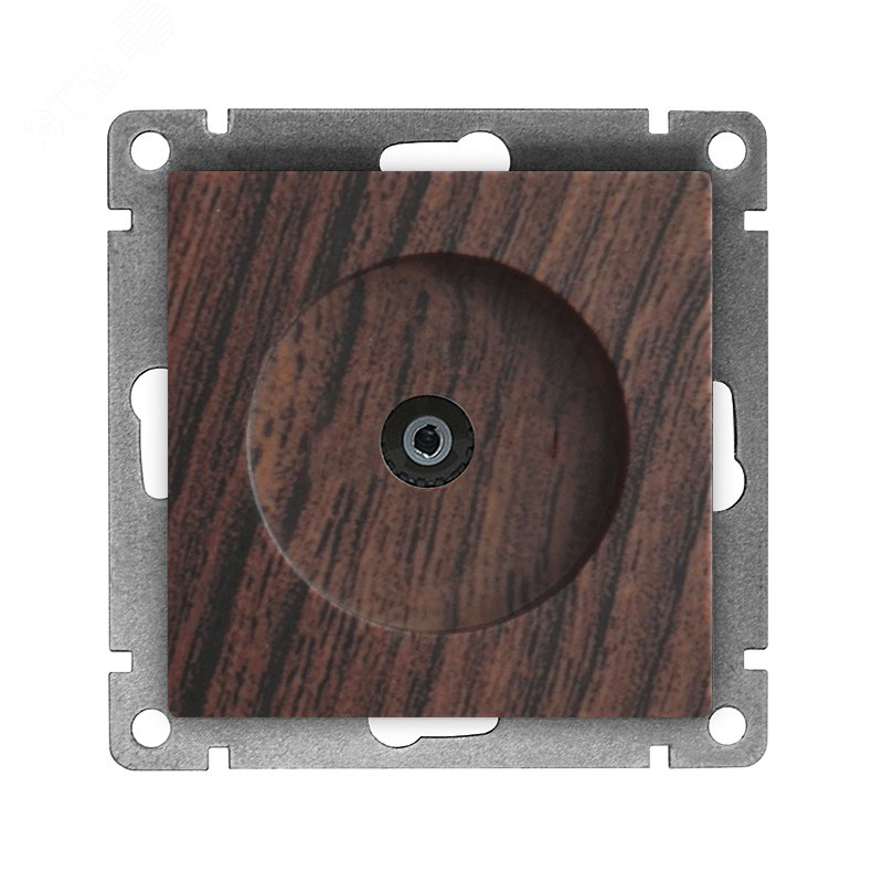 Изображение товара Телевизионная розетка серия Афина, угловая, цвет венге, скрытая установка