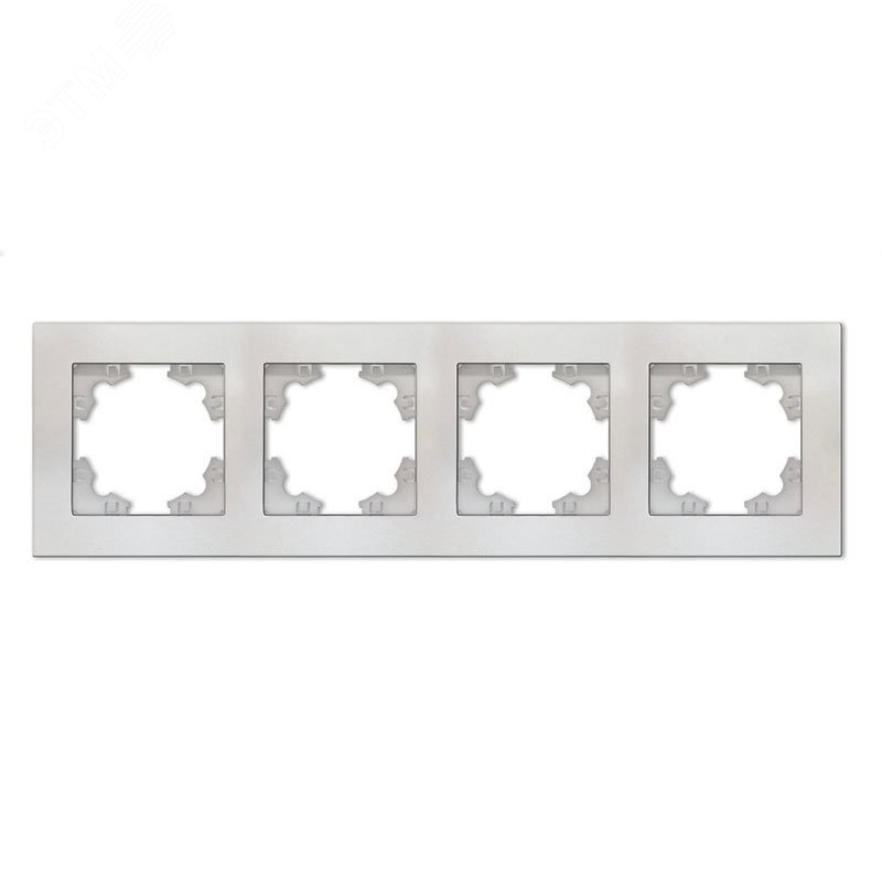 Изображение товара Рамка четырехместная Афина жемчуг горизонтальная евро слот АБС-пластик