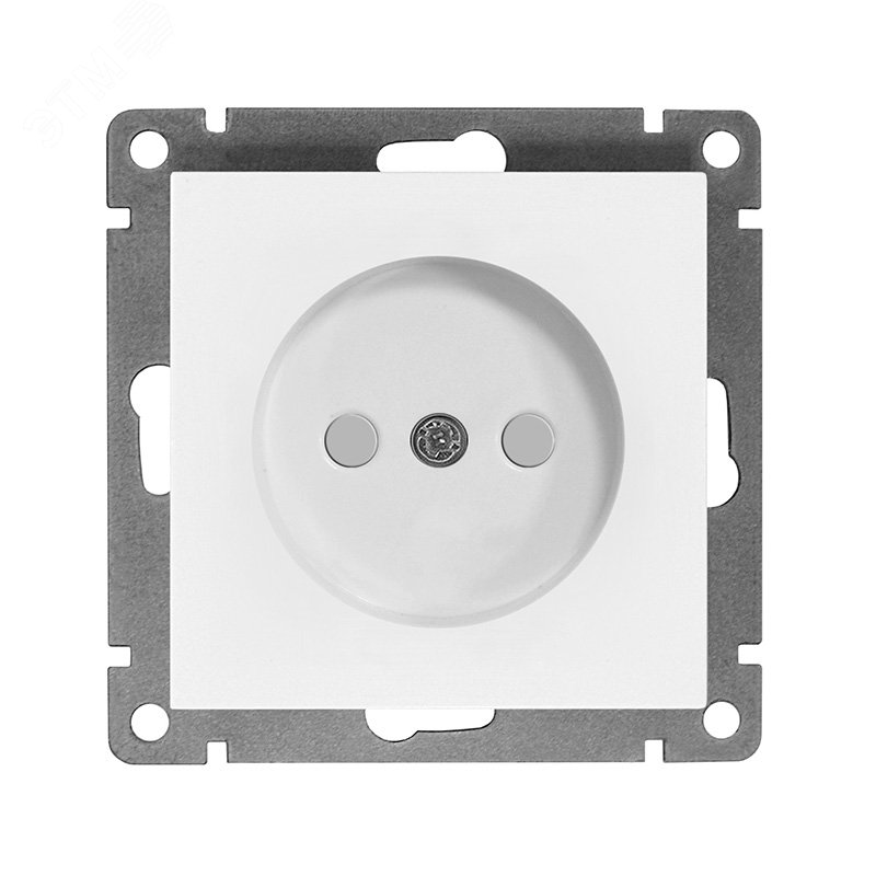 Изображение товара Розетка одноместная UNIVersal серия Афина белая с шторками