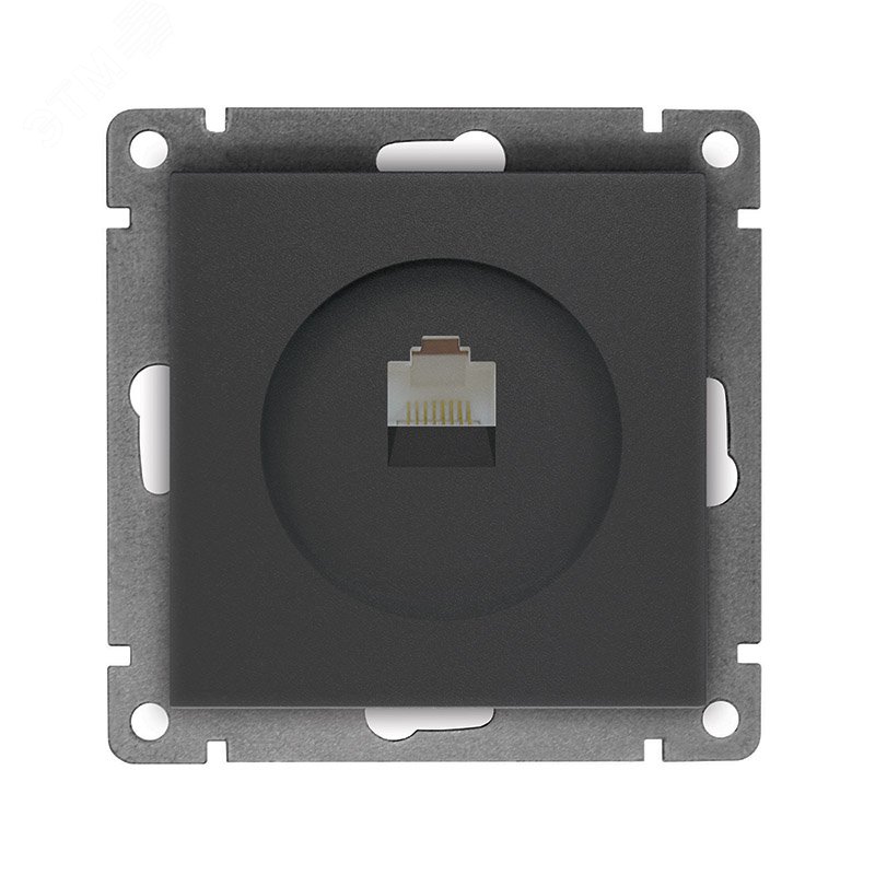 Изображение товара Розетка компьютерная UNIVersal Афина графит 1А RJ45