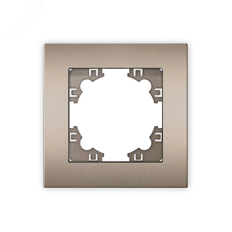 Изображение товара Рамка одноместная горизонтальная Афина шампань евро слот A0053-Br