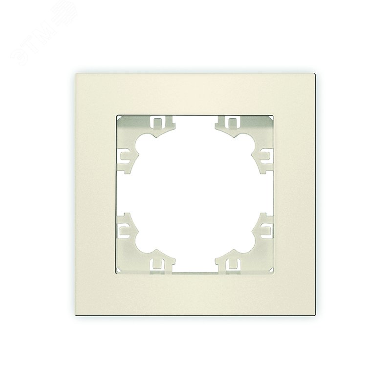 Изображение товара Рамка одноместная горизонтальная Афина слоновая кость АБС-пластик
