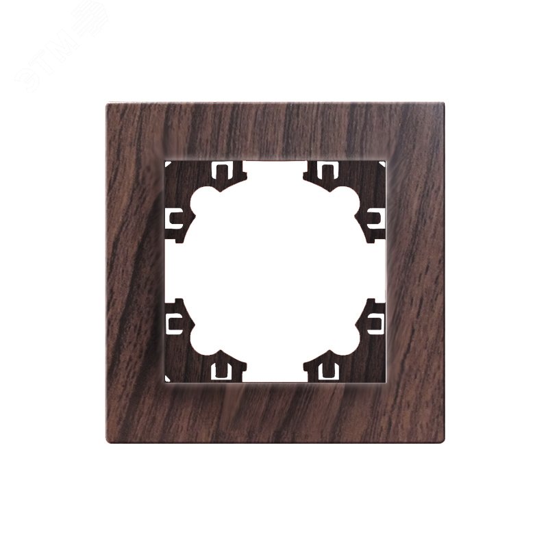 Изображение товара Рамка одноместная горизонтальная Афина венге Древнегреческий стиль глянцевый пластик