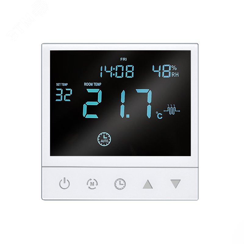 Изображение товара Термостат для теплого пола серия Афина от UNIVersal +5 до +40 белый еврослот