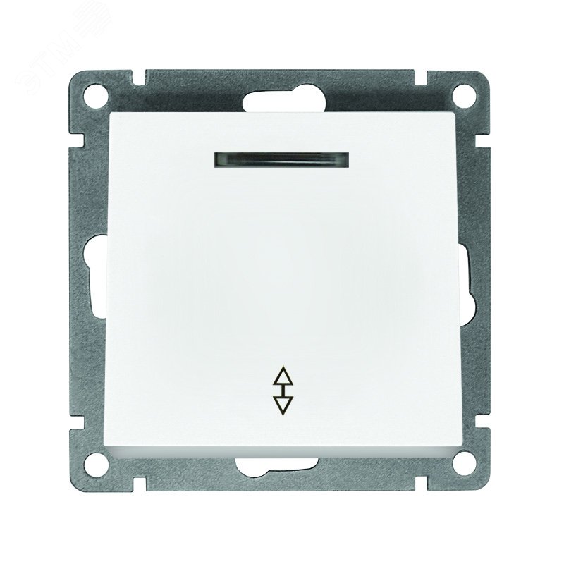 Изображение товара Выключатель проходной одноклавишный с подсветкой серии Афина 220В UNIVersal