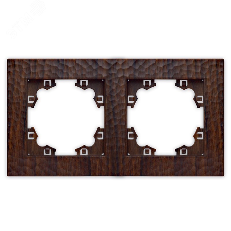 Изображение товара Рамка фактурная 2 поста универсальная UNIVersal Афина венге (еврослот)