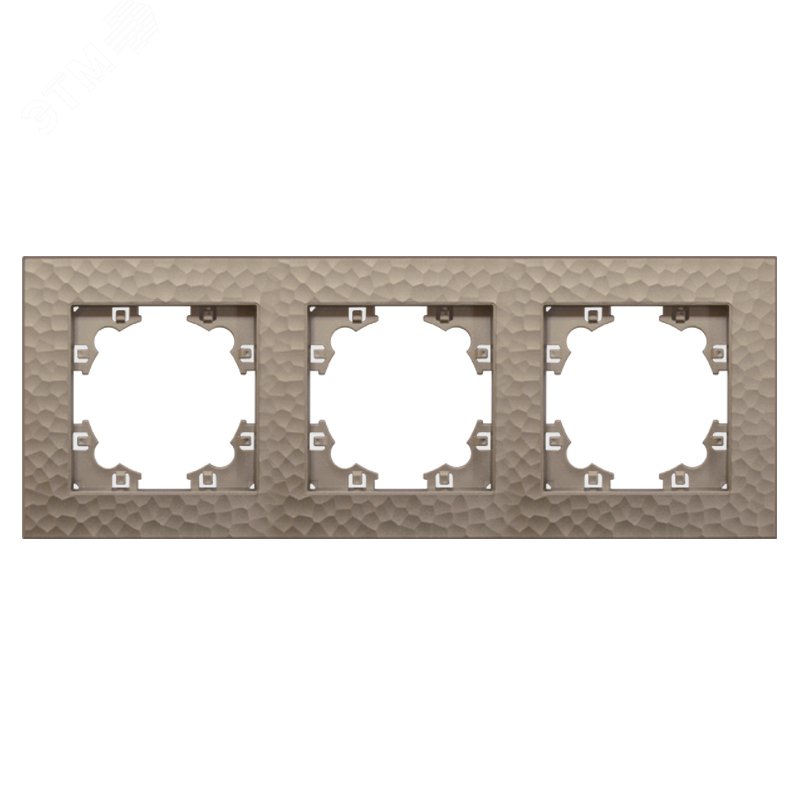 Изображение товара Рамка фактурная 3 поста универсальная UNIVersal Афина шампань