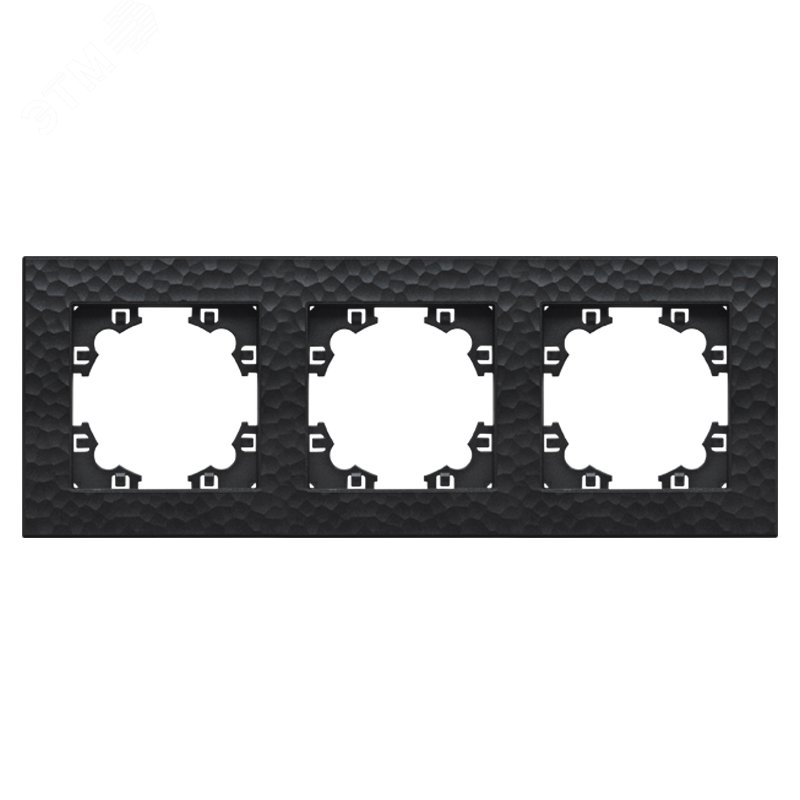 Изображение товара Рамка фактурная 3 поста универсальная UNIVersal Афина графит