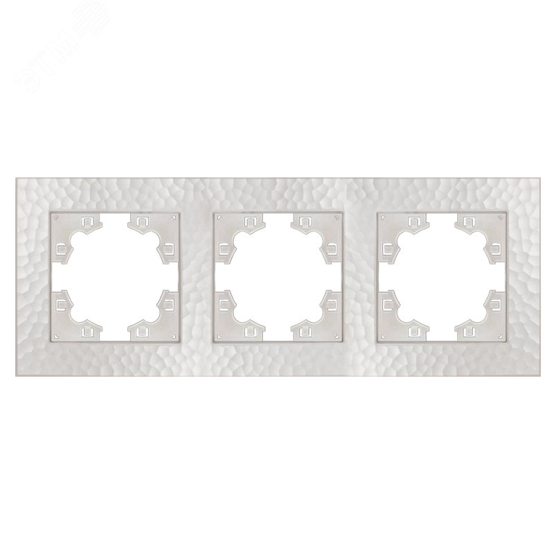 Изображение товара Рамка фактурная 3 поста универсальная UNIVersal Афина жемчуг