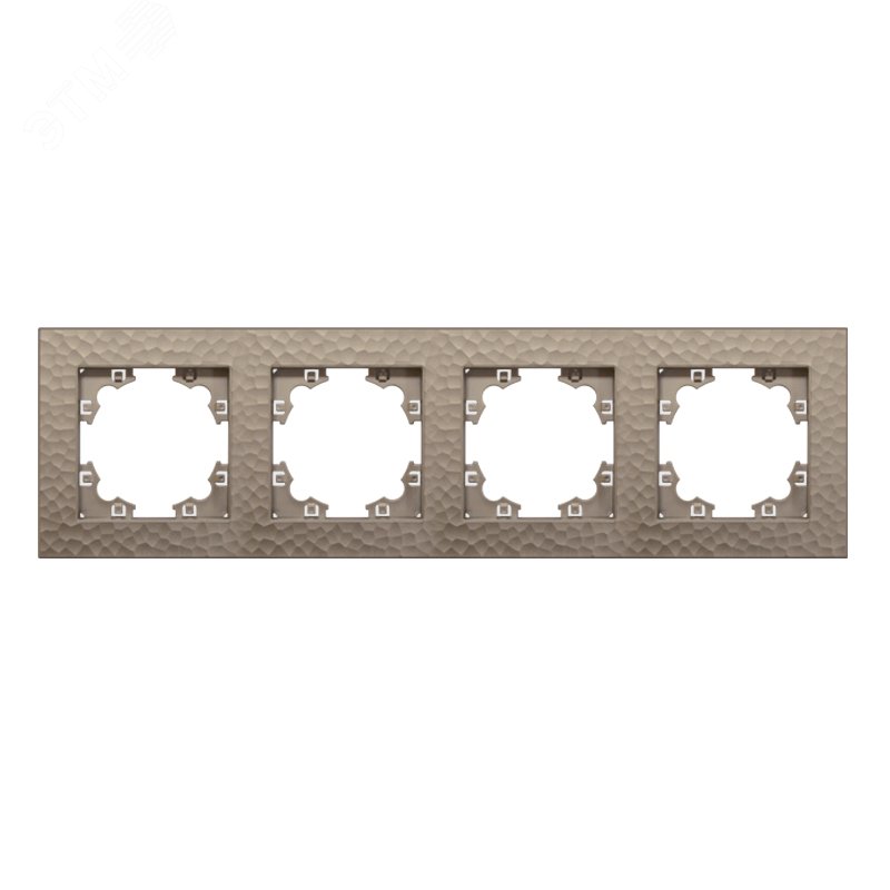 Изображение товара Рамка фактурная 4 поста универсальная UNIVersal Афина шампань