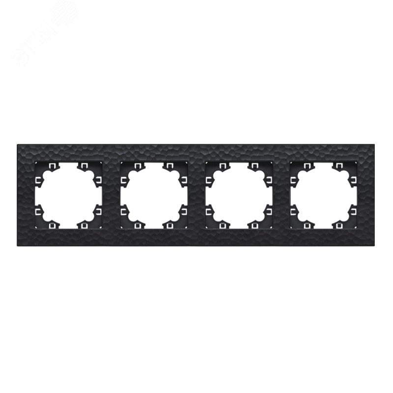 Изображение товара Рамка фактурная 4 поста универсальная UNIVersal Афина графит