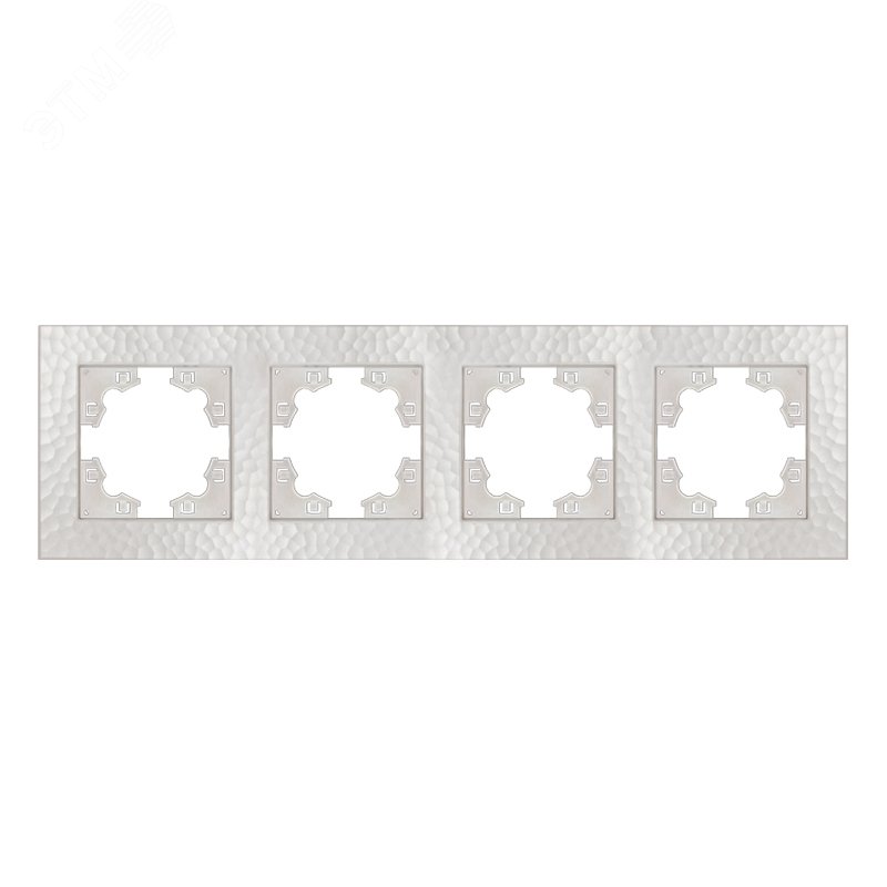 Изображение товара Рамка фактурная 4 поста универсальная Афина жемчуг UNIVersal