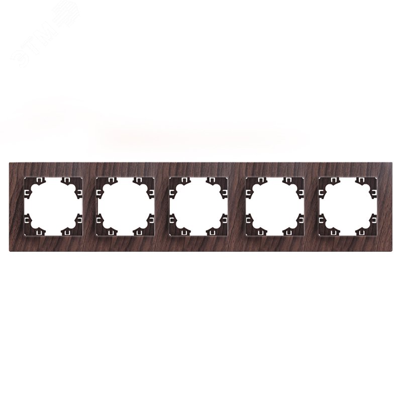 Изображение товара Рамка пятиместная горизонтальная Афина венге