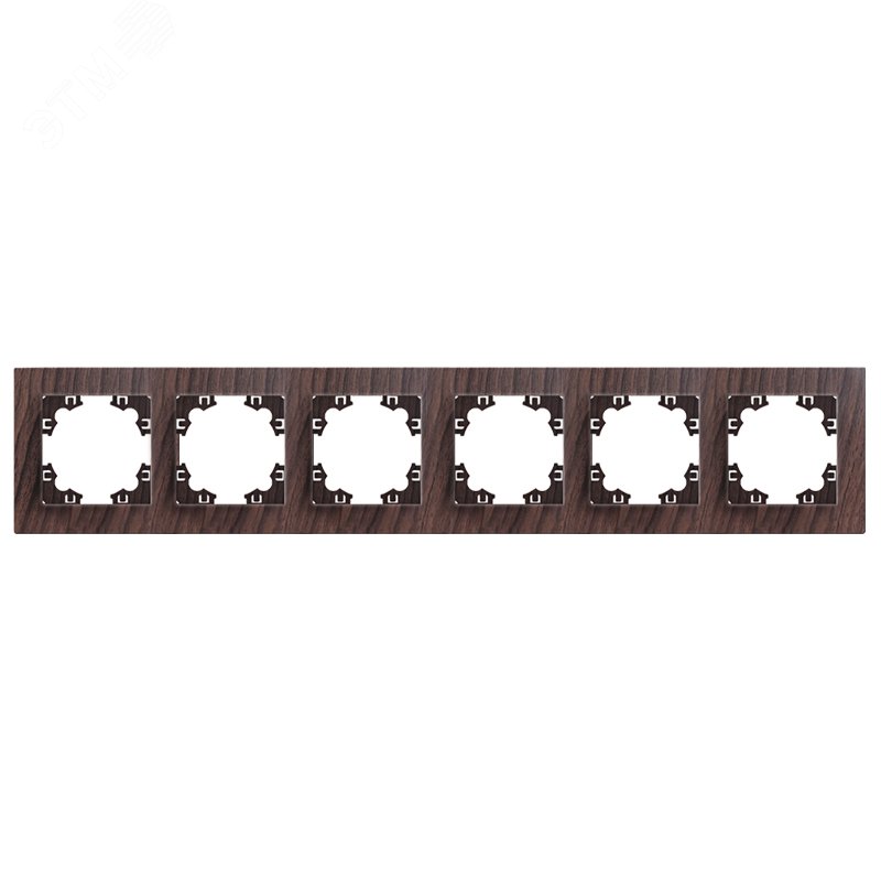 Изображение товара Шестиместная горизонтальная рамка Афина венге для еврослота UNIVersal