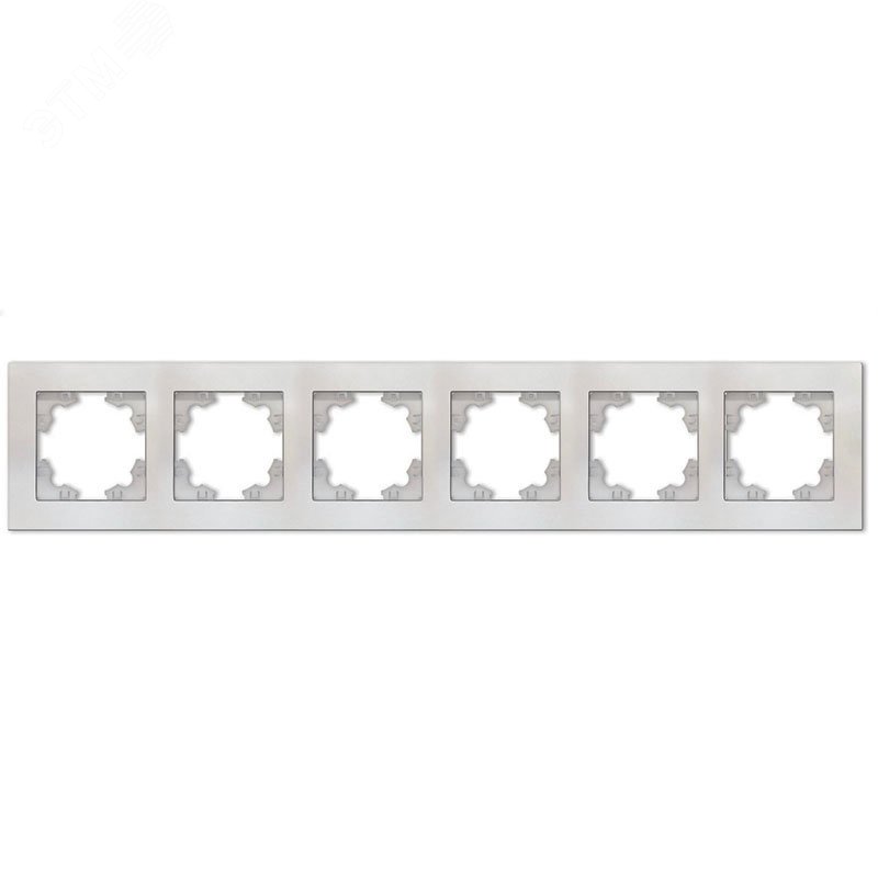 Изображение товара Шестиместная горизонтальная рамка Афина жемчуг для электросоединений