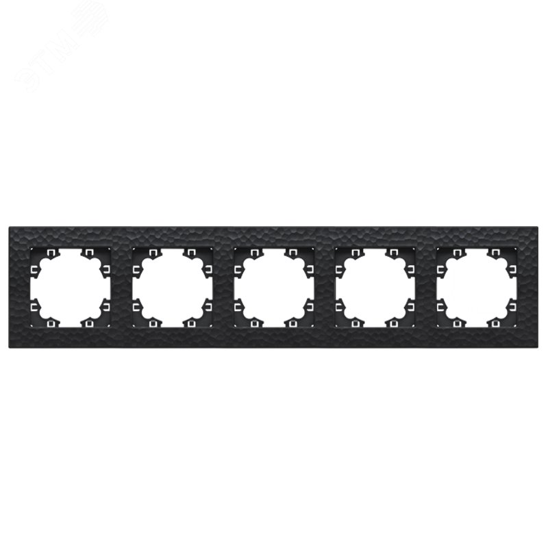 Изображение товара Рамка фактурная 5 постов универсальная Афина графит UNIVersal