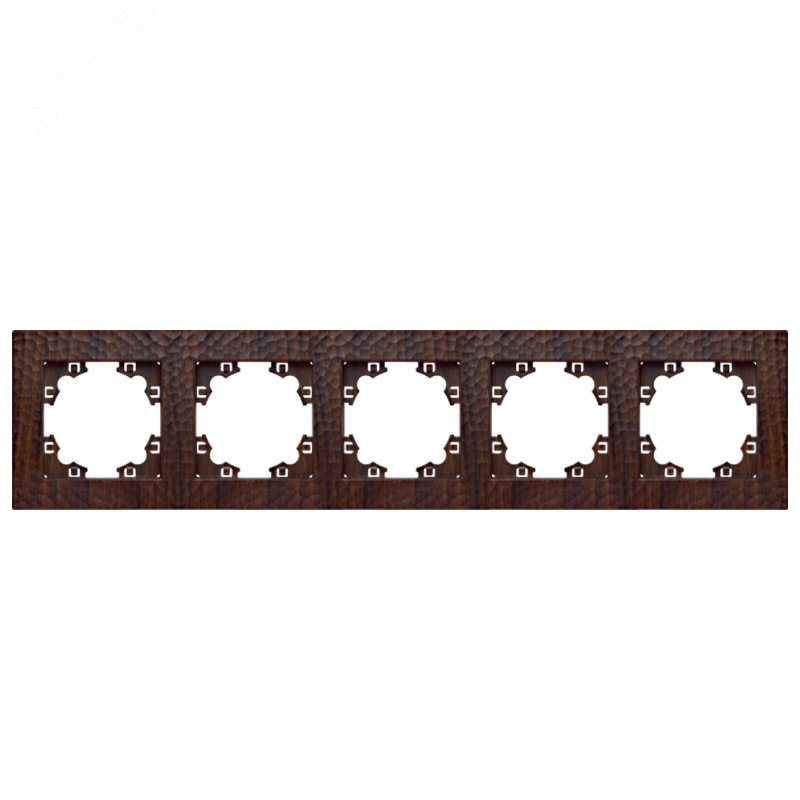Изображение товара Рамка фактурная 5 постов универсальная UNIVersal Афина венге еврослот