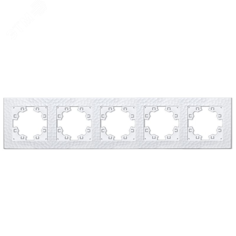 Изображение товара Рамка фактурная 5 постов универсальная UNIVersal Афина белая