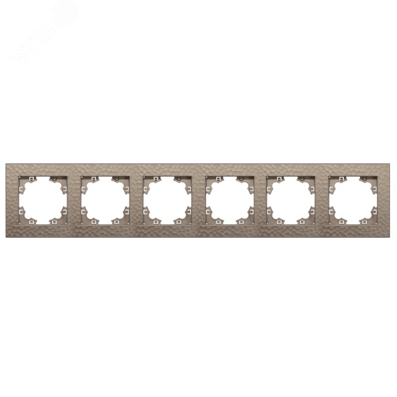Изображение товара Фактурная универсальная рамка 6 постов АБС-шампань стандарт ЕАС