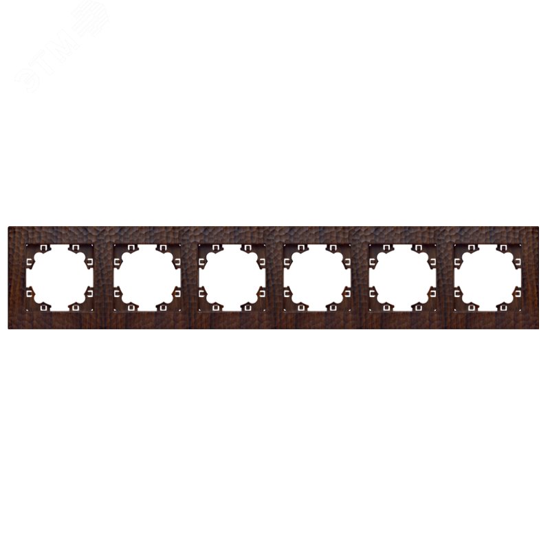 Изображение товара Рамка фактурная 6 постов универсальная UNIVersal Афина венге еврослот