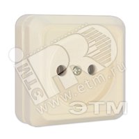Изображение товара Розетка силовая Олимп без заземления бежевый 220 В 16 А винтовое крепление