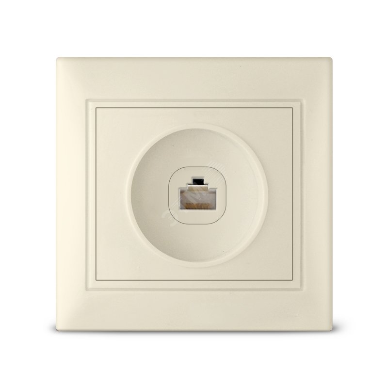 Изображение товара Розетка Севиль компьтерная слоновая кость IP20 1 пост винтовое крепление