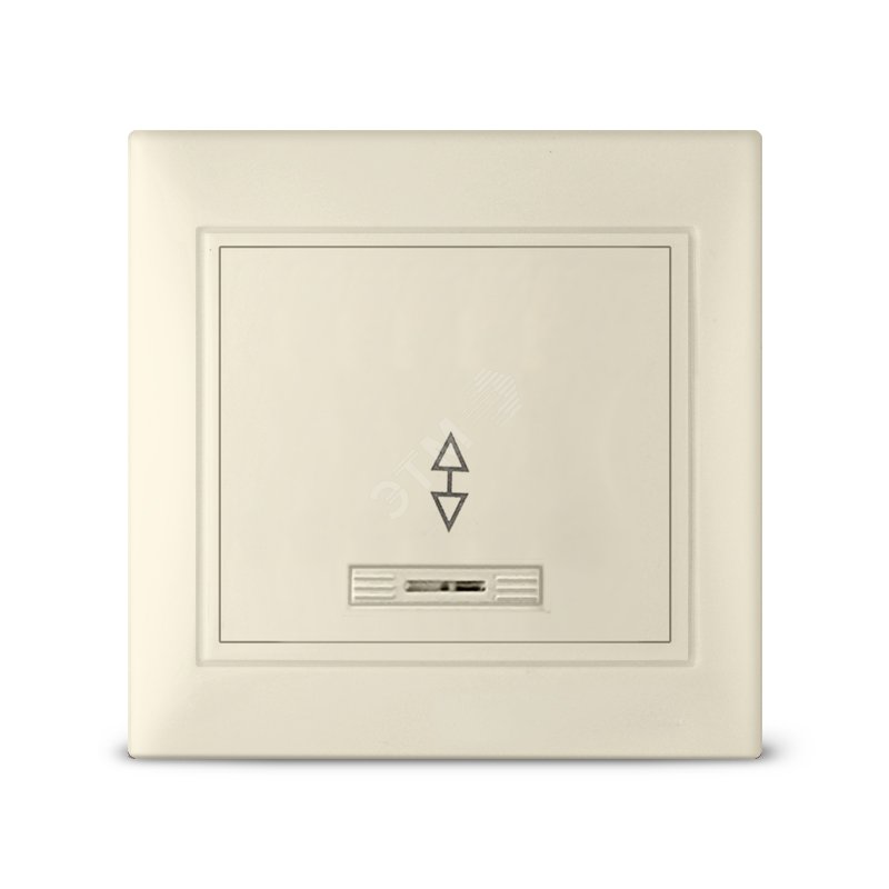 Изображение товара Выключатель одноклавишный проходной с подсветкой Севиль слоновая кость