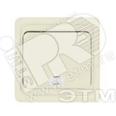 Изображение товара Выключатель Валери одноклавишный с подсветкой слоновая кость (шт)