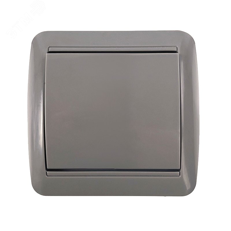 Изображение товара Клио одноклавишный выключатель IP44 серый для влажных помещений