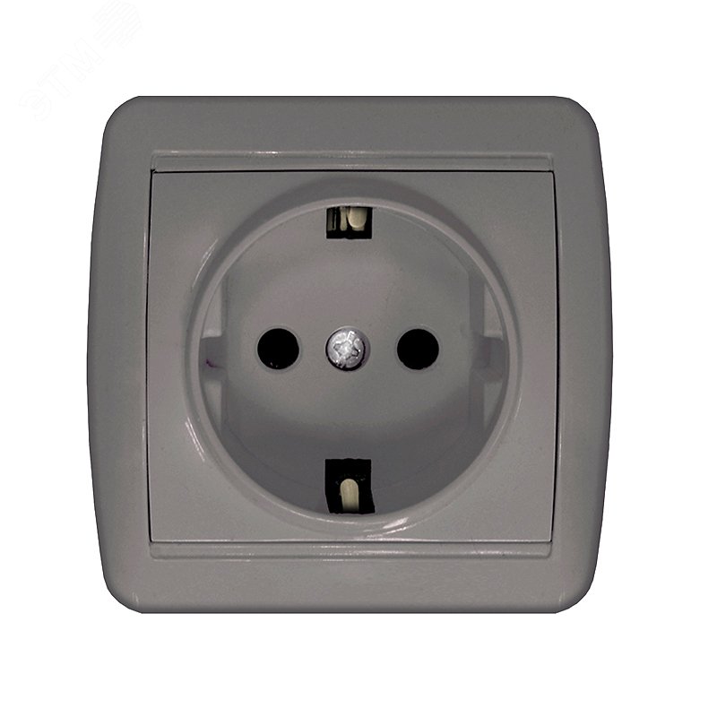 Изображение товара Розетка силовая IP44 16А серый К2228-Gr серия Клио UNIVersal