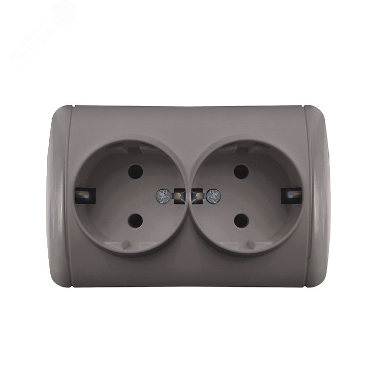 Изображение товара Клио розетка двухместная IP44 серый 16А 220В