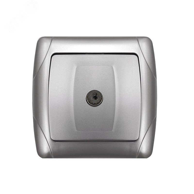 Изображение товара Телевизионная розетка серия Маргарита 75 Ом для скрытого монтажа серебро UNIVersal